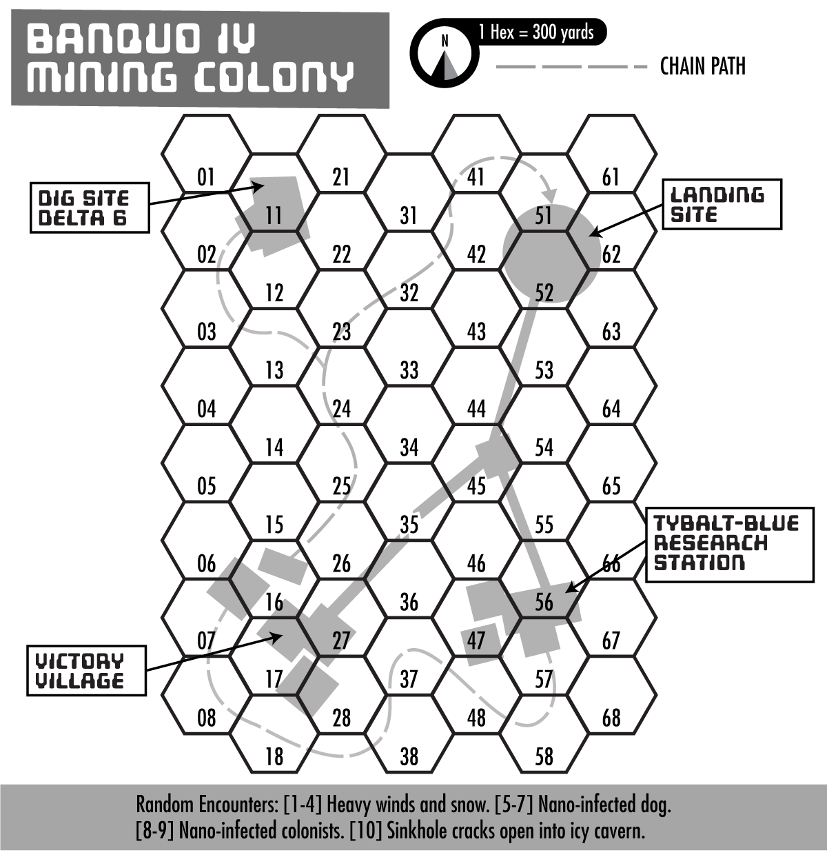 Hex Map of Banquo-IV I scavenged from an old adventure I was working on.