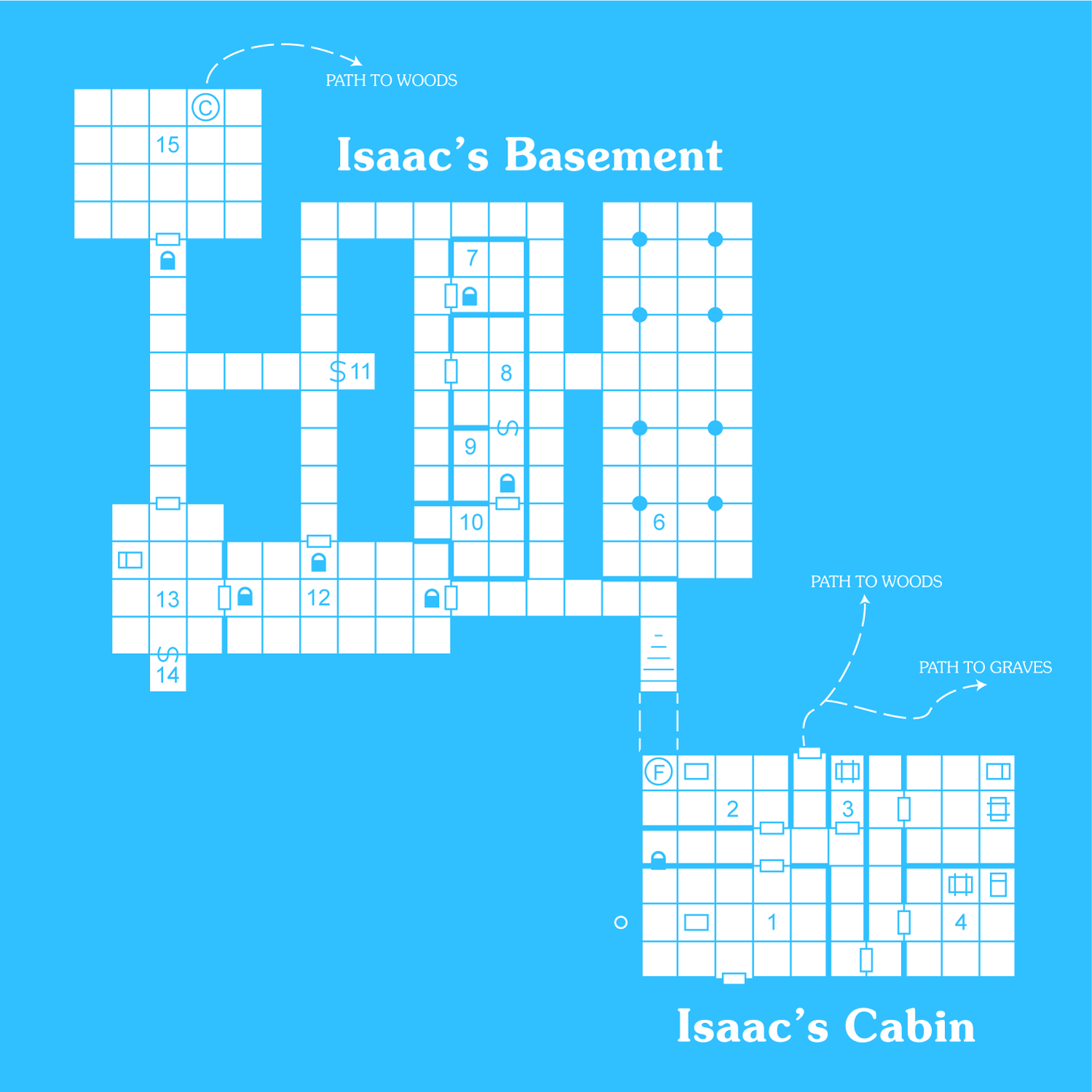 Map of Isaac’s Cabin and Basement