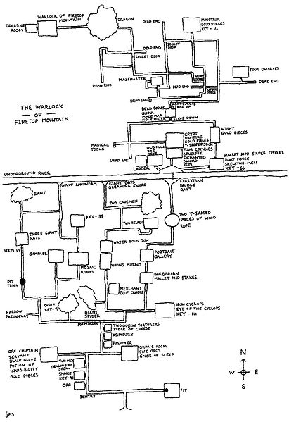 A Map of Firetop Mountain